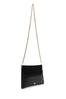 Woman Black Braided Chain-Strap Clutch Bag | Derimod