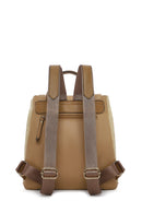 Women's Beige Straw Detail Backpack | Derimod