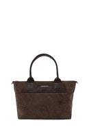 Woman Brown Long-Strap Nubuck Shoulder Bag | Derimod