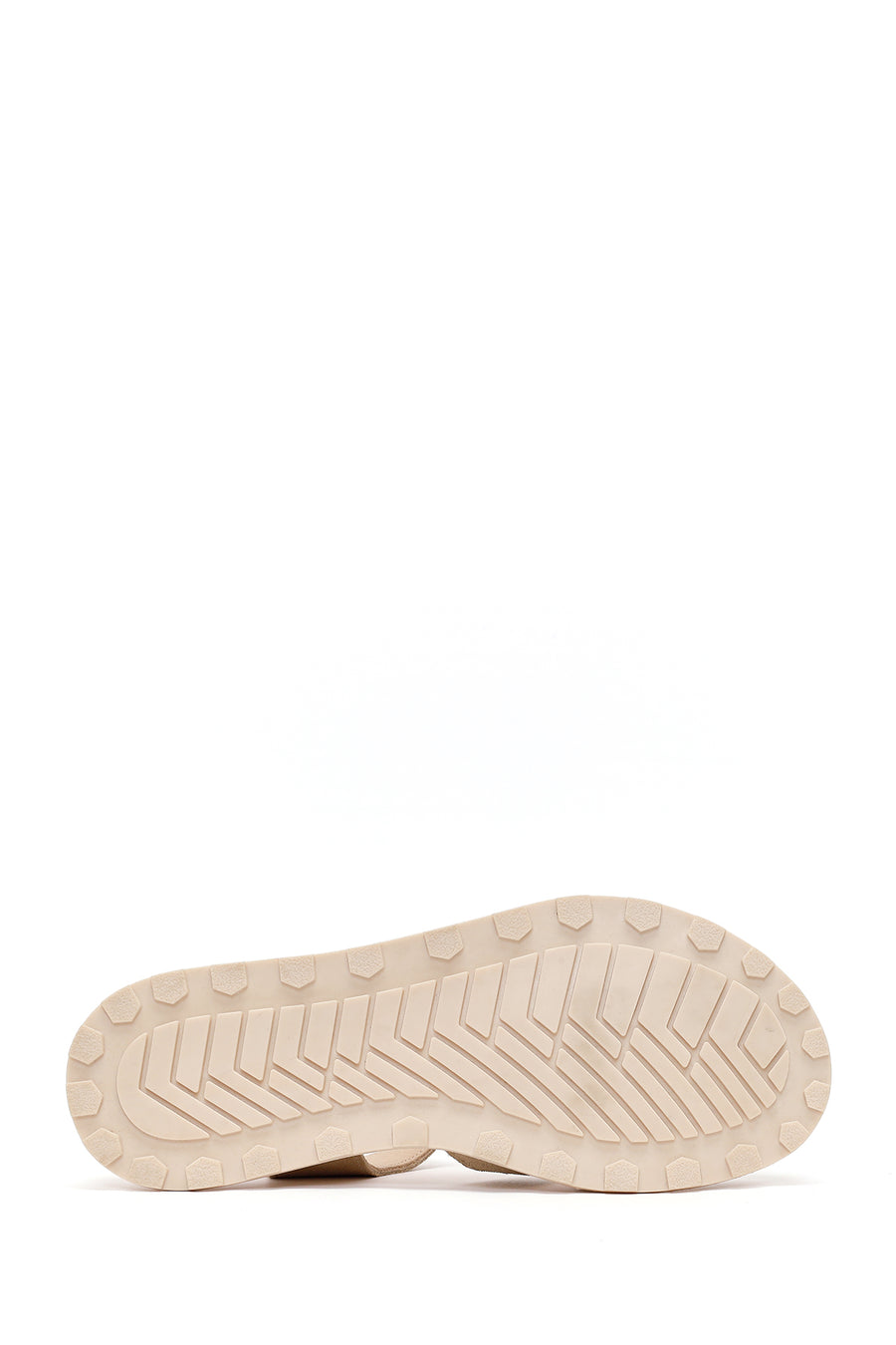 Women's Beige Suede Leather Sandals
