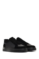 Men's Black Thick-Soled Leather Sneaker | Derimod