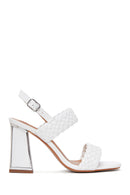 Women's White Thick Heeled Sandals | Derimod