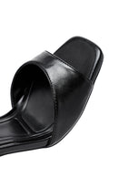 Women's Black Ankle Buckle High Thick Heel Sandals | Derimod