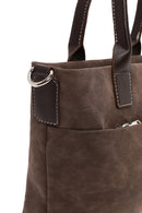 Woman Brown Long-Strap Nubuck Shoulder Bag | Derimod