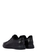 Men's Black Lace-Up Leather Casual Sneakers | Derimod