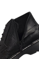 Men's Black Lace-Up Zipper Leather Casual Boot | Derimod