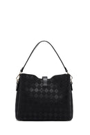 Women's Black Long Strap Printed Classic Shoulder Bag | Derimod