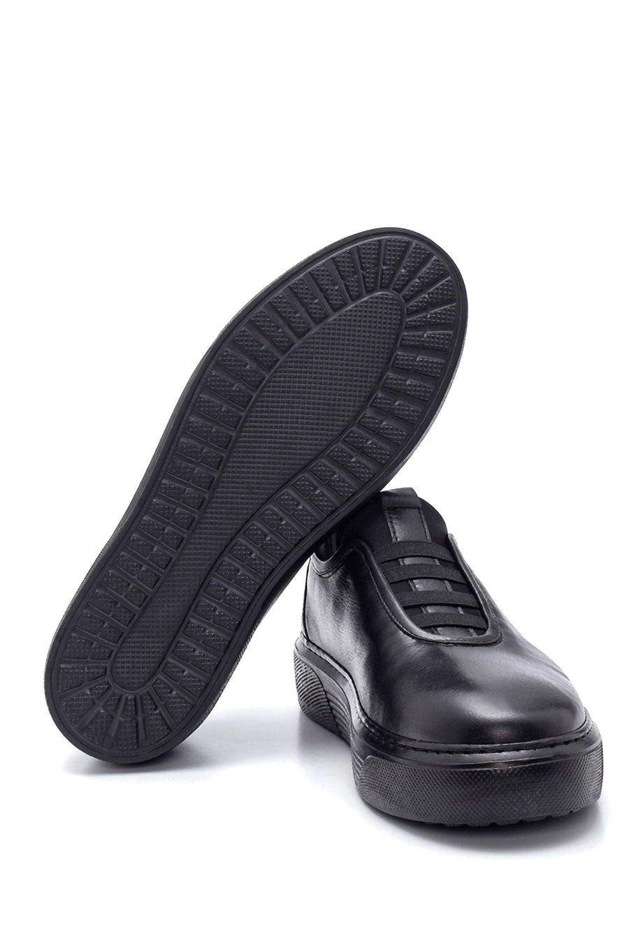 Men's Black Leather Sneaker
