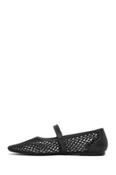Women's Black Buckled Jelly Ballerinas | Derimod