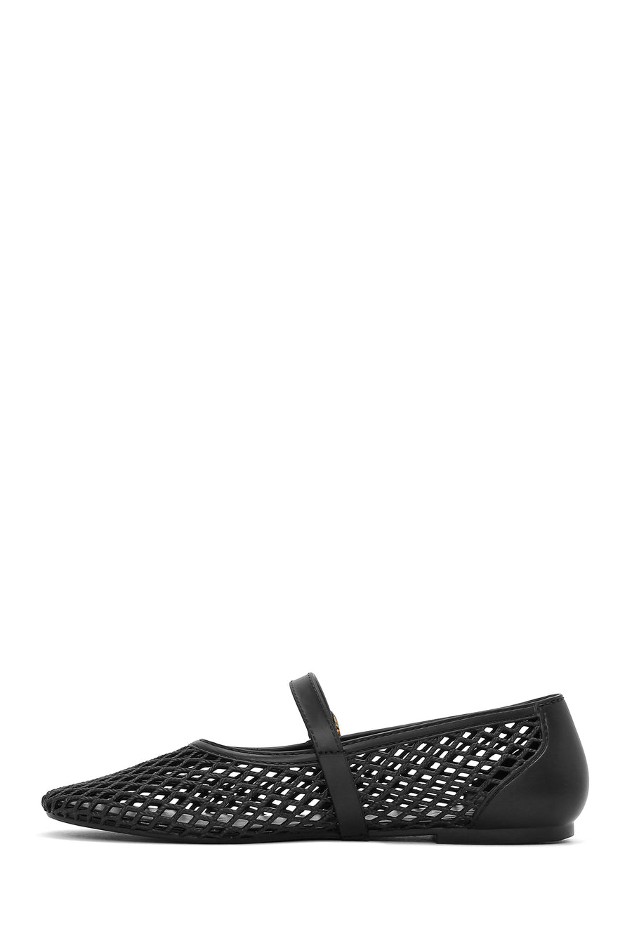 Women's Black Buckled Jelly Ballerinas