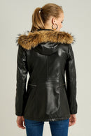 Haitian Women's Leather Jacket | Derimod