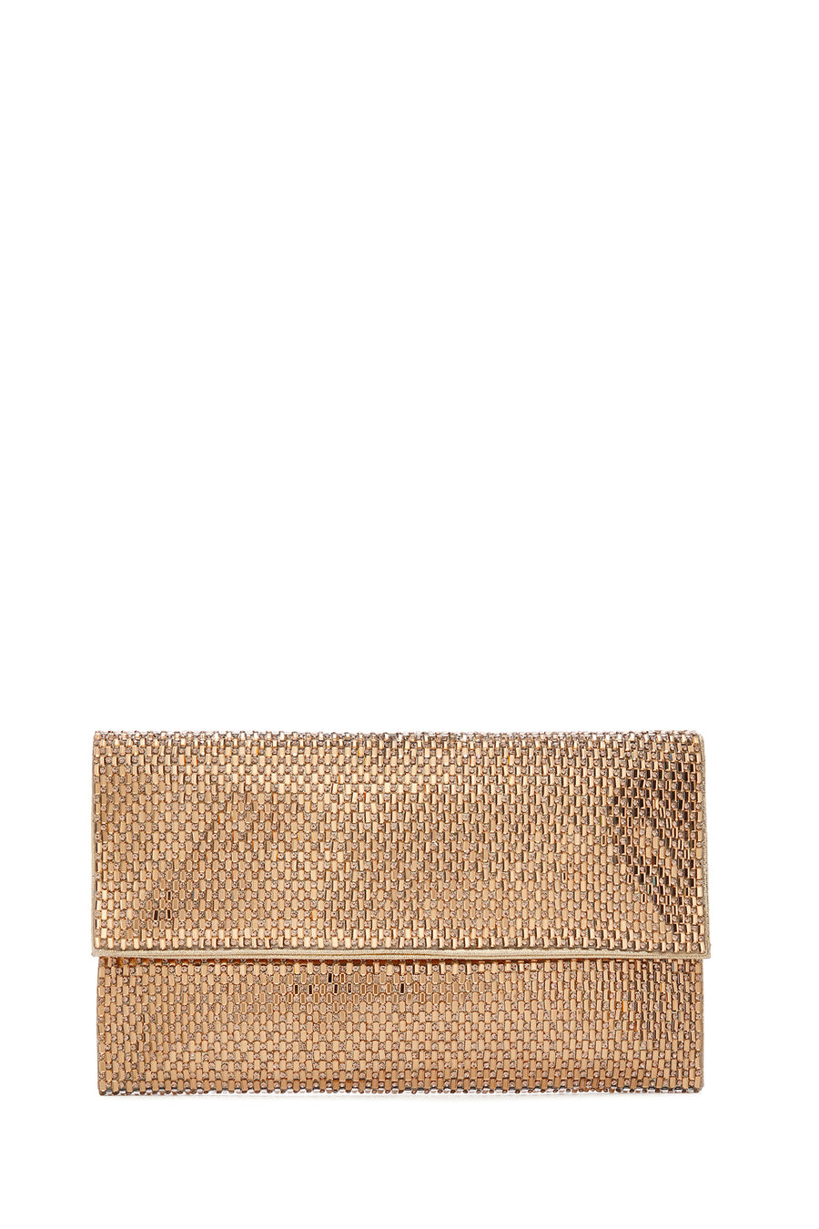 Women's Gold Long Chain Strap Stone Evening Clutch Bag