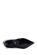 Women's Black Thin Heeled Leather Boots | Derimod