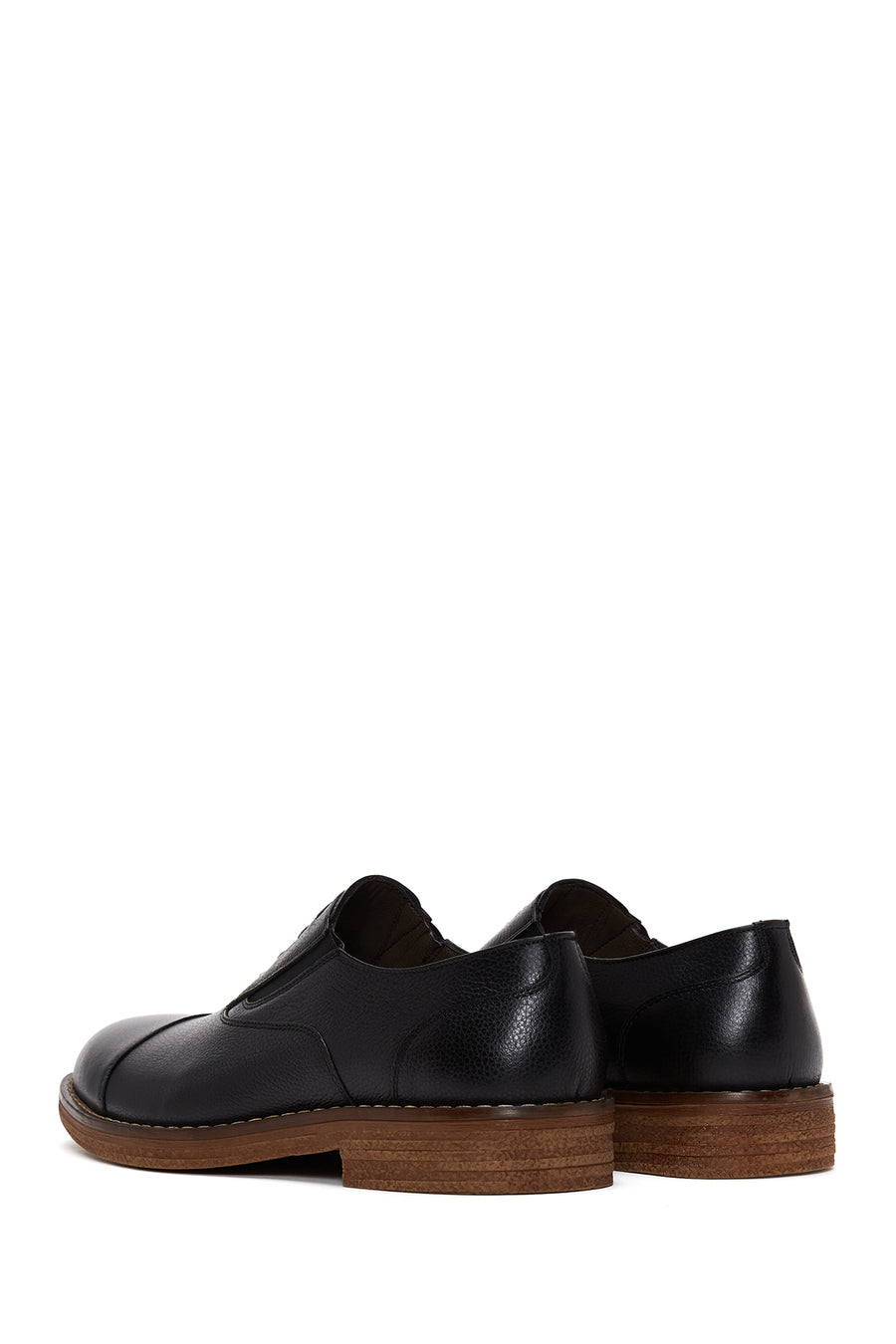 Men's Black Lace-up Leather Casual Shoes
