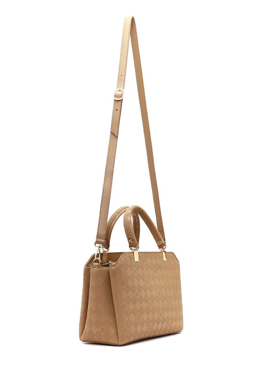 Women's Brown Long Strap Printed Sleeve Bag