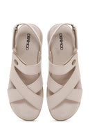 Kadın Bej Comfort Sandalet | Derimod
