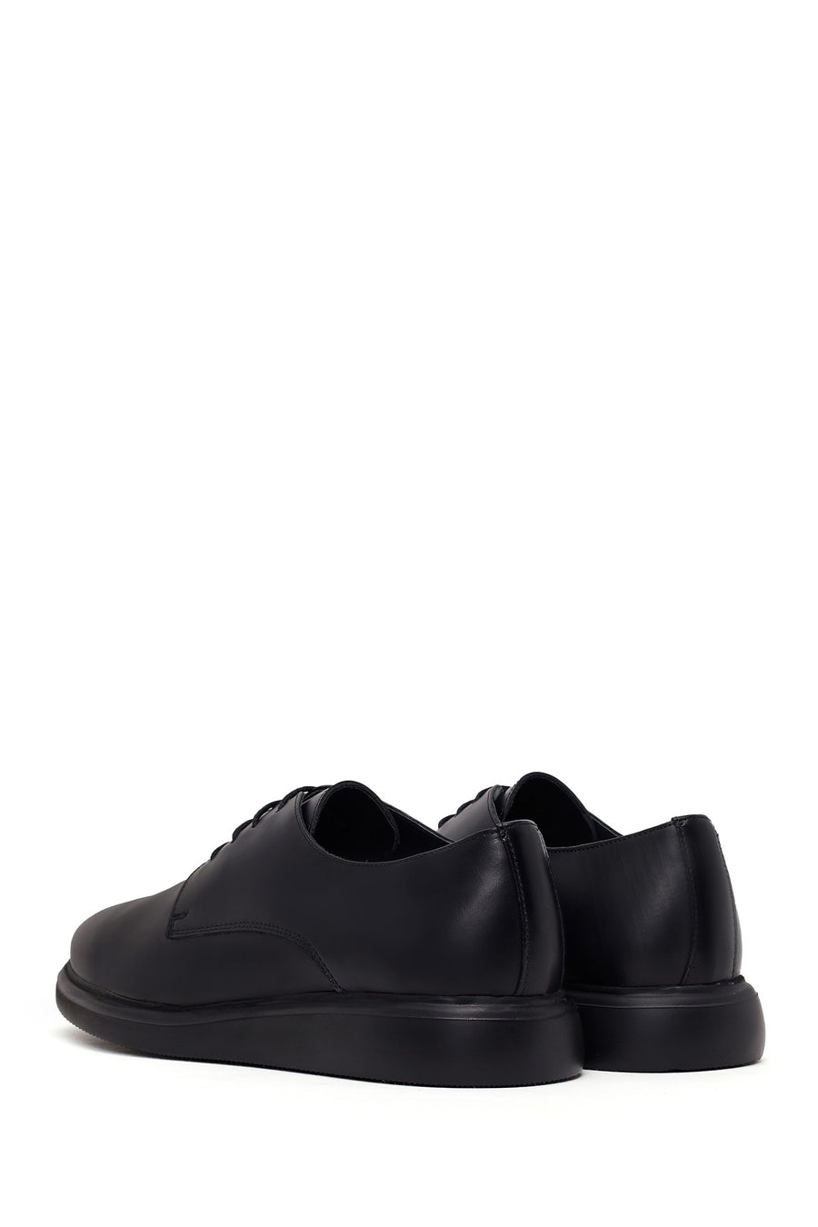 Male Black Lace-up Leather Casual Shoes