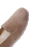 Kadın Vizon Süet Deri Comfort Loafer | Derimod