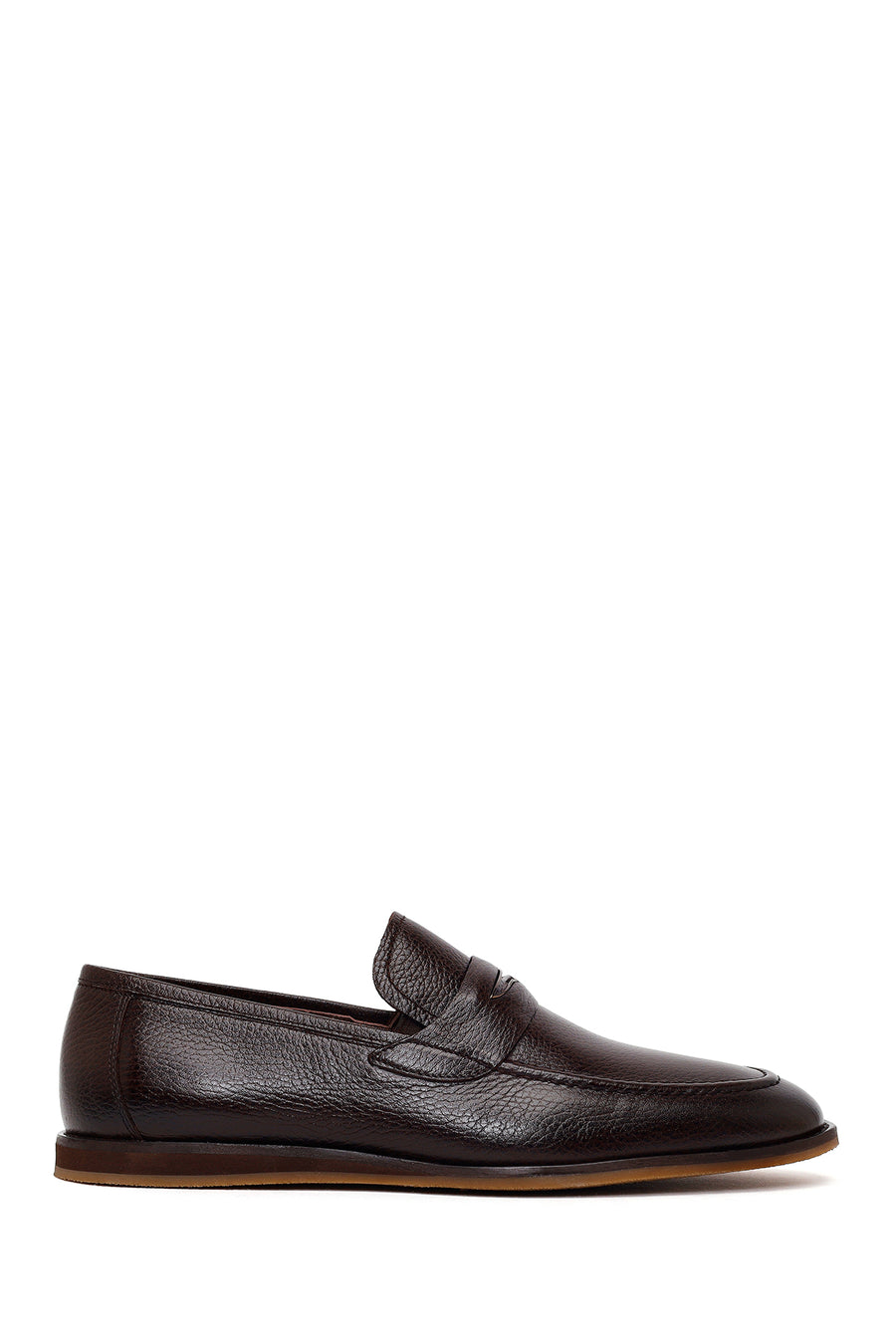 Erkek Kahverengi Deri Klasik Loafer 26SFD6014FT | Derimod