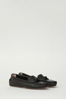 Black Women's Leather Loafer | Derimod