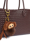 Women's Brown Braided Charm Shoulder Bag | Derimod