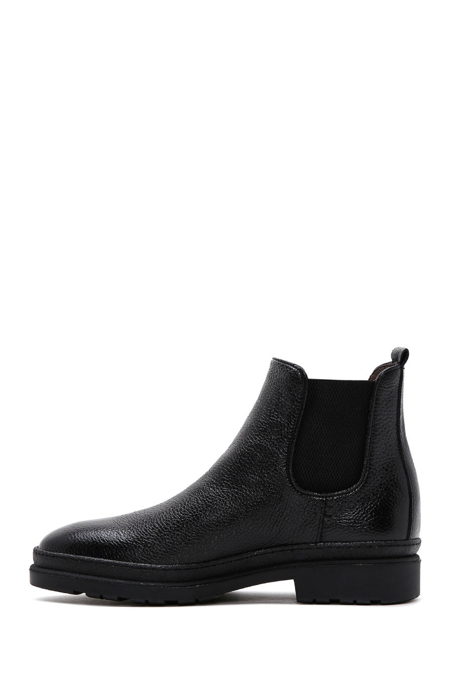 Male Black Leather Casual Chelsea Boots