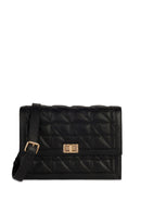 Geox Women's Black Veriana Leather Shoulder Bag | Derimod