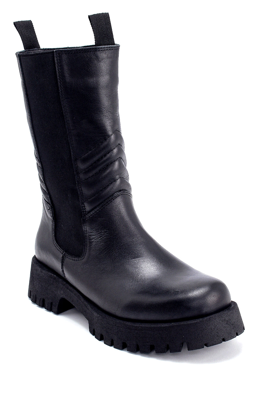 Women's Leather Long Chelsea Boots