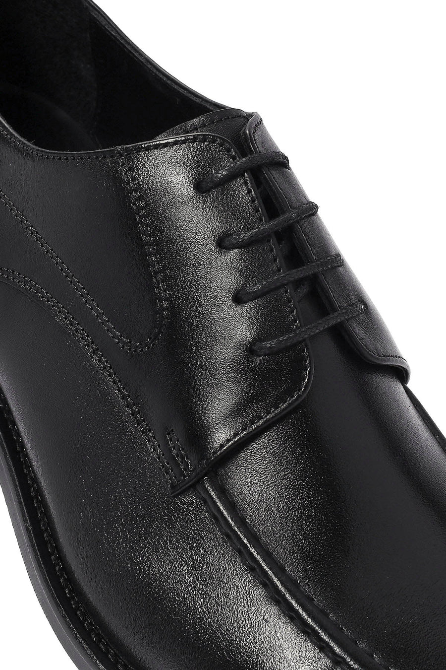 Men's Black Laced Leather Classic Shoes