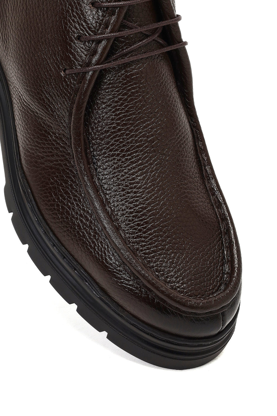 Men's Brown Lace-Up Leather Casual Boot