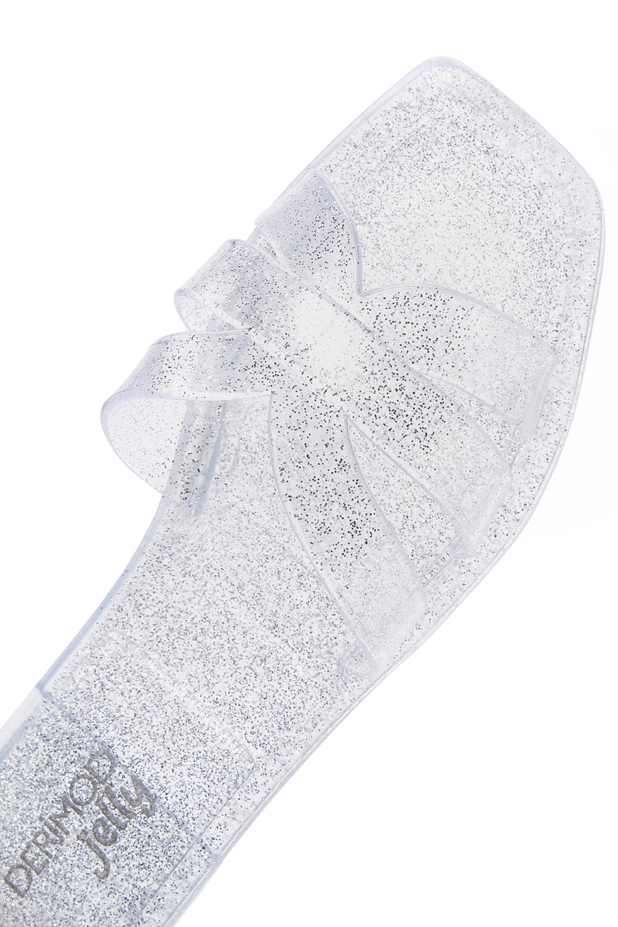 Women's Silver Transparent Jelly Slippers