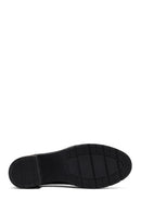 Kadın Siyah Kalın Topuklu Deri Maskülen Loafer | Derimod
