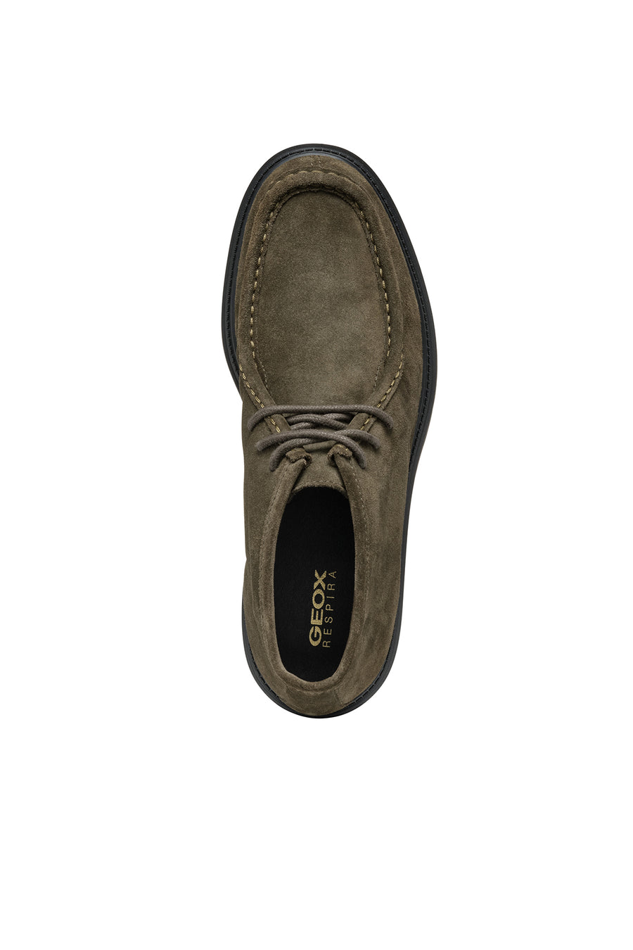 Geox Men's Khaki Spherica Ec7 Lace-Up Suede Leather Boots