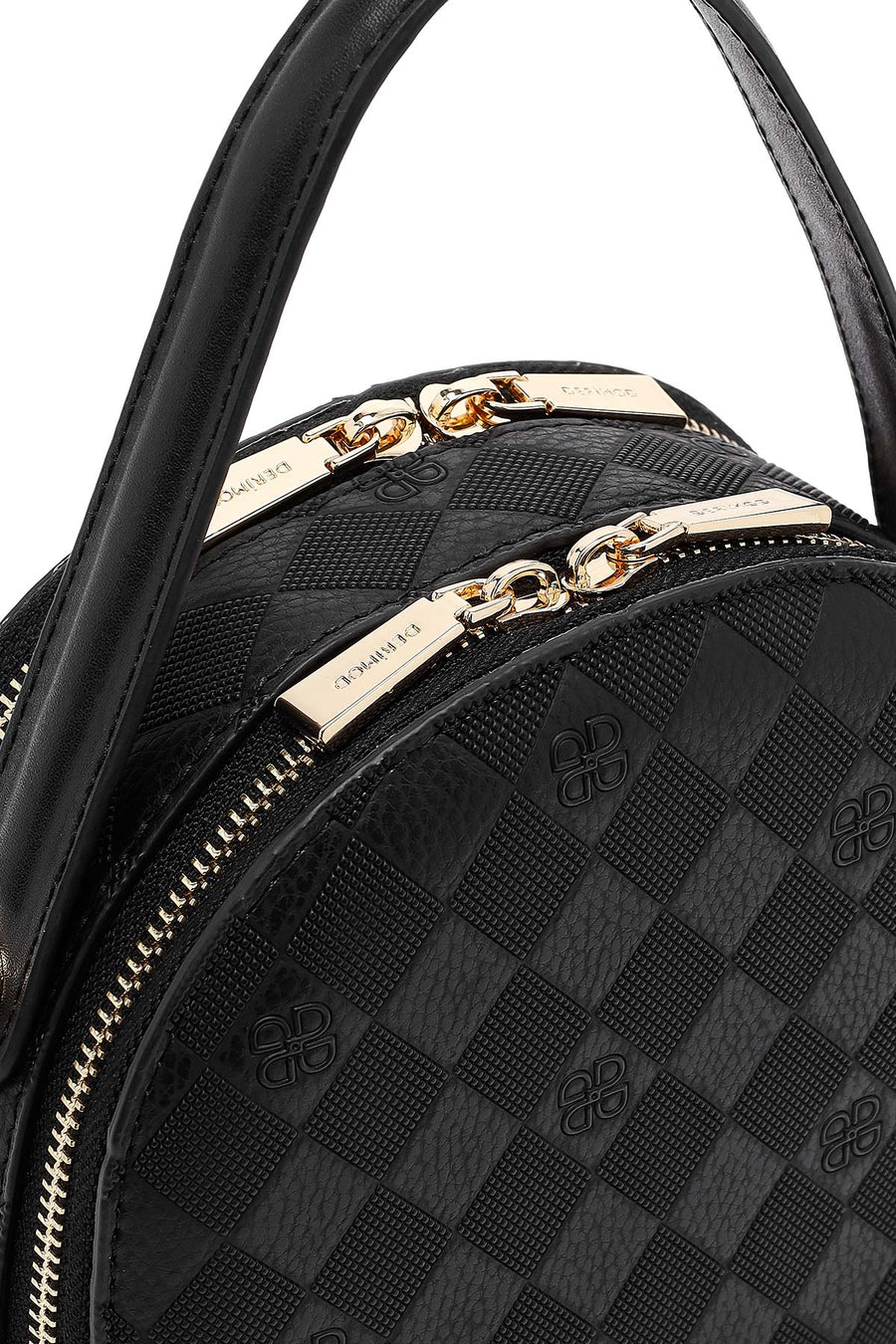 Women's Black Long Strap Printed Mini Handbag