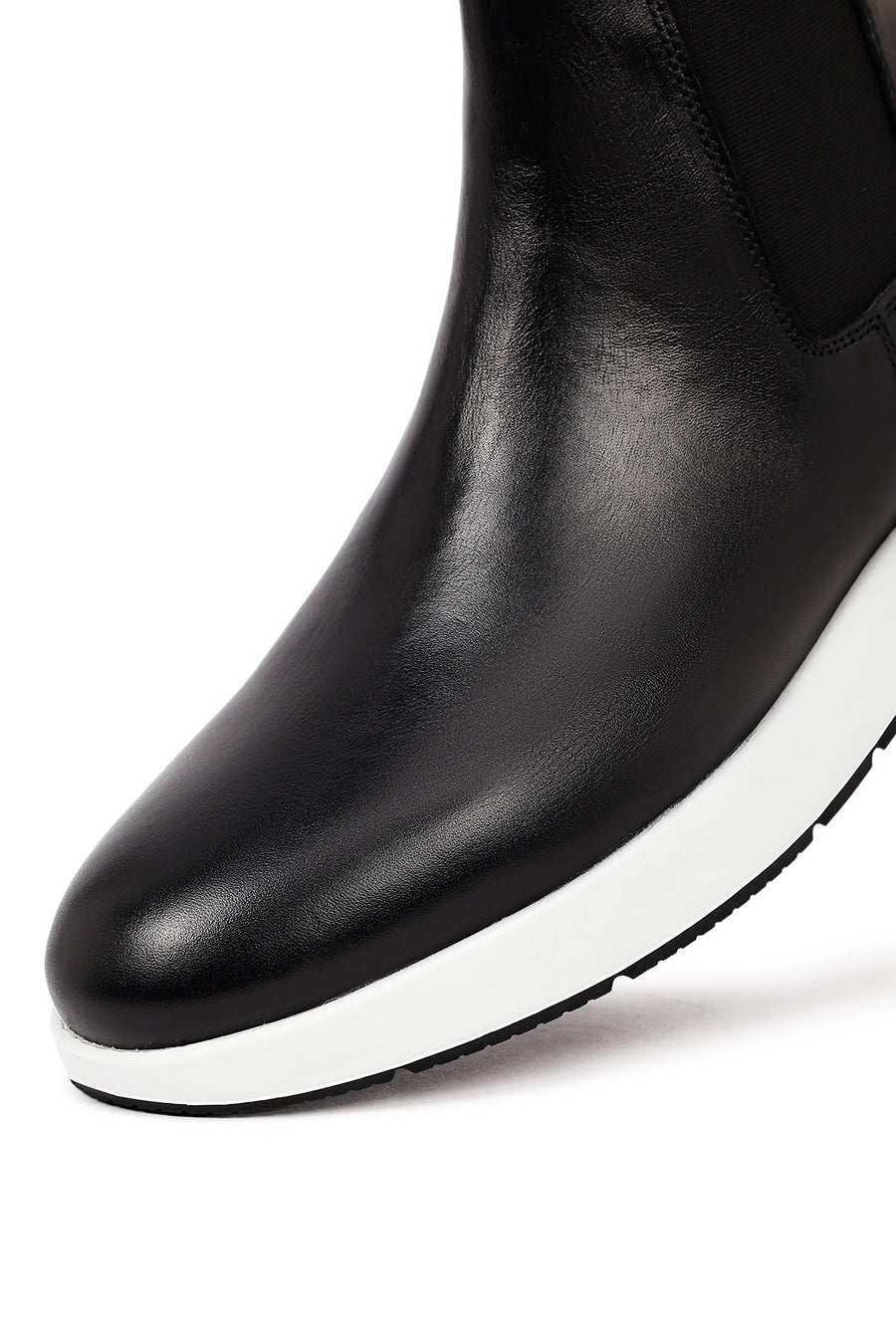 Men's Black Leather Chelsea Sport Boot