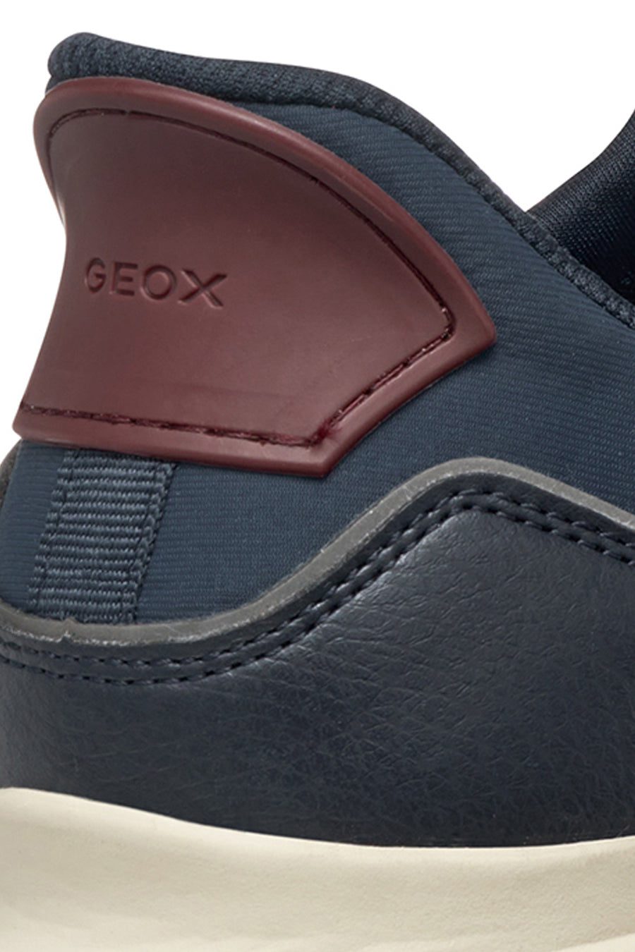 Geox Men Navy U Spherica Plus A - Nappa+Suede Lace-Up Thick-Soled Suede Sneaker