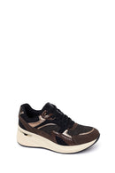 Woman Brown Lace-Up Wedge Sneaker | Derimod