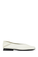 Camper Women's White Casi Myra Leather Ballerinas | Derimod
