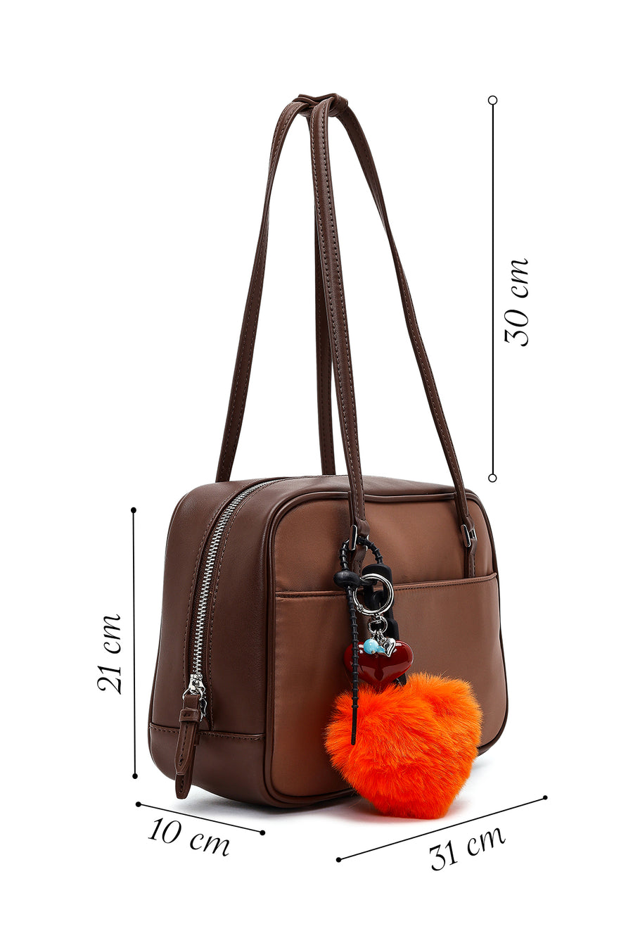 Women's Brown Accessory Shoulder Bag