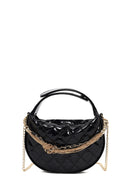 Woman Black Long-Strap Quilted Mini Evening Bag | Derimod
