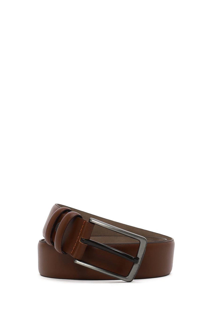 Male Dark Tan Leather Belt 000A2D1200218 | Derimod