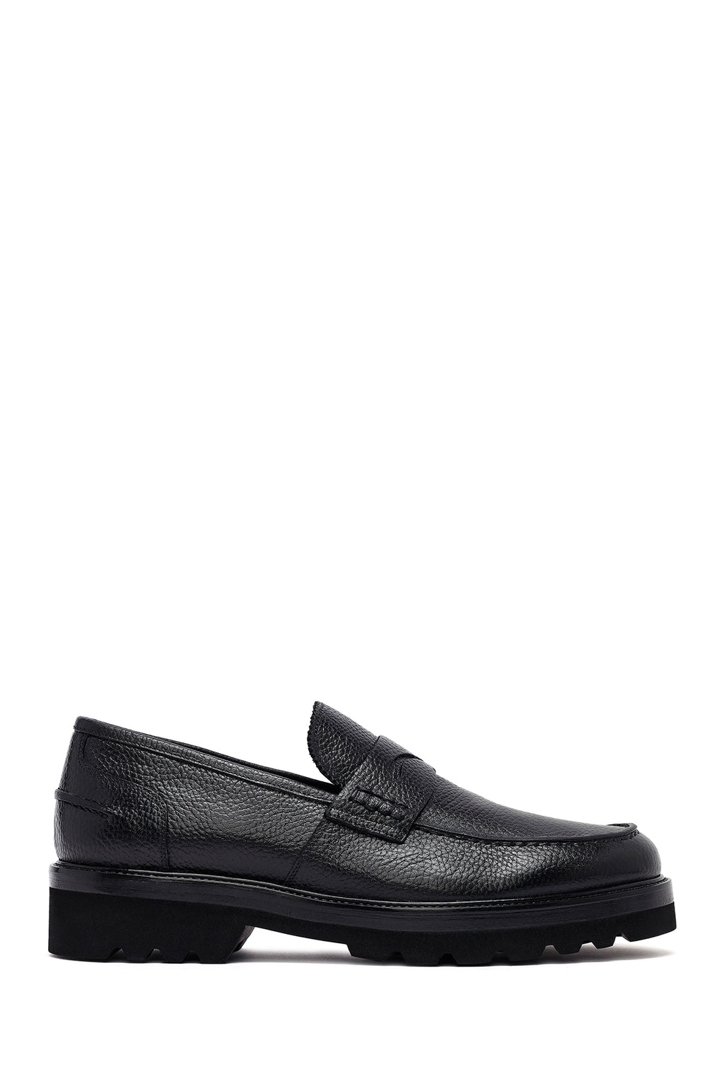Erkek Siyah Deri Casual Loafer