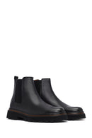 Male Black Leather Chelsea Boots | Derimod