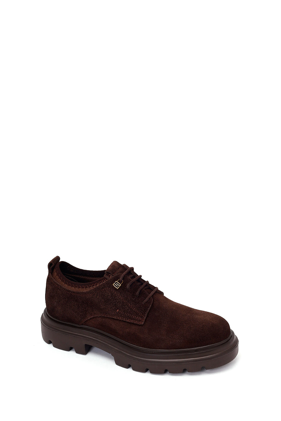 Male Brown Lace-up Suede Casual Shoes