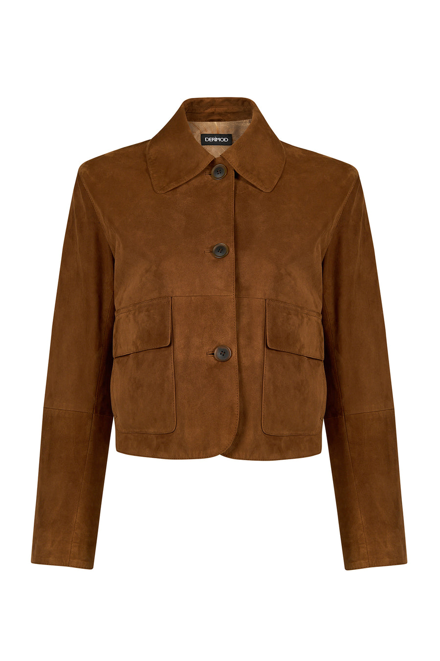 Trix Woman Brown Oversize Suede Leather Jacket 26WGD570510 | Derimod