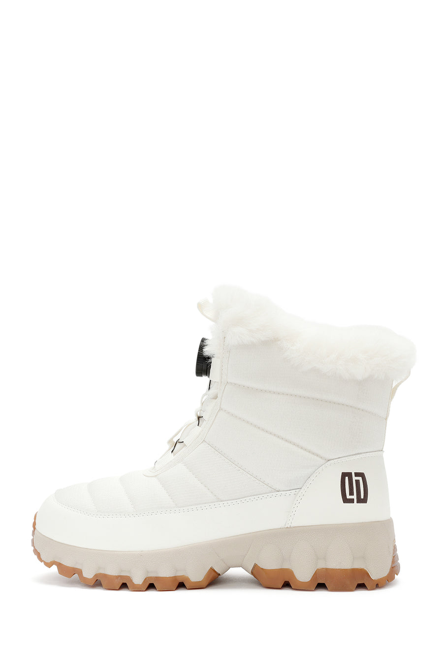Derimod Dry Women's Cream Laced Thick Soled Waterproof Outdoor Boots