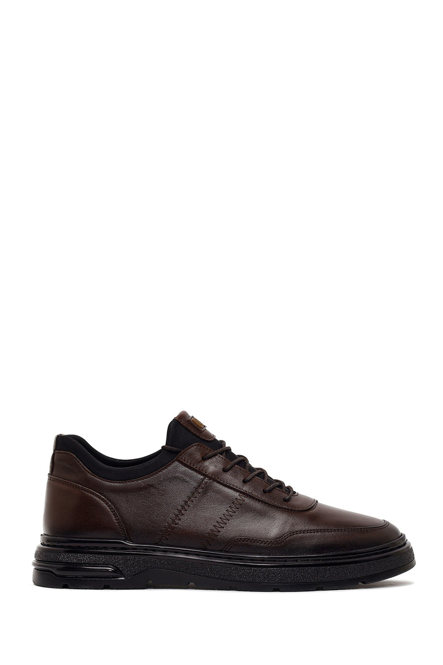 Erkek Kahverengi Bağcıklı Deri Sneaker WM700004DV | Derimod