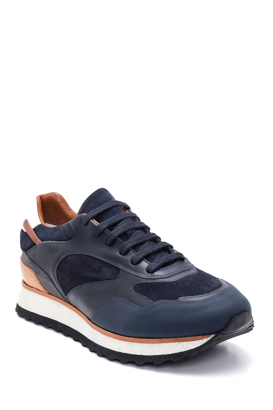 Erkek Deri Süet Detaylı Sneaker