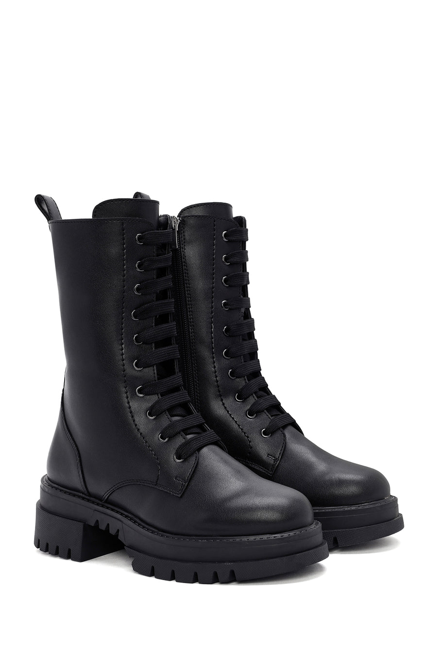 Women's Black Zippered Boots