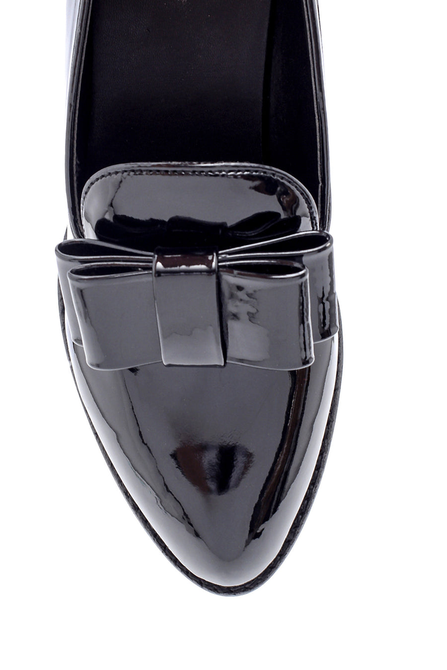 Women's Patent Leather Heel Detailed Shoes